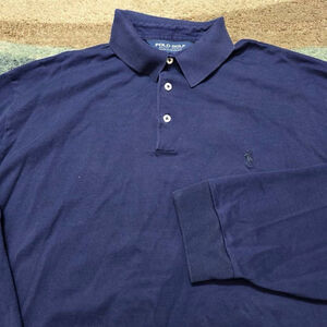 Polo Golf Ralph Lauren Vintage Polo Long Sleeve Navy Old Money Men's size XL